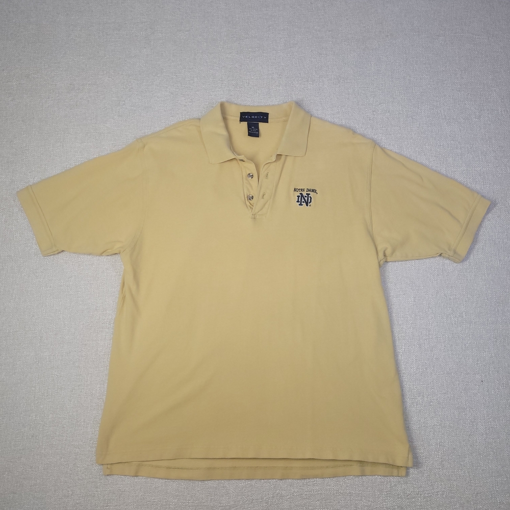 Notre Dame Velocity Mens Polo Gold XL
